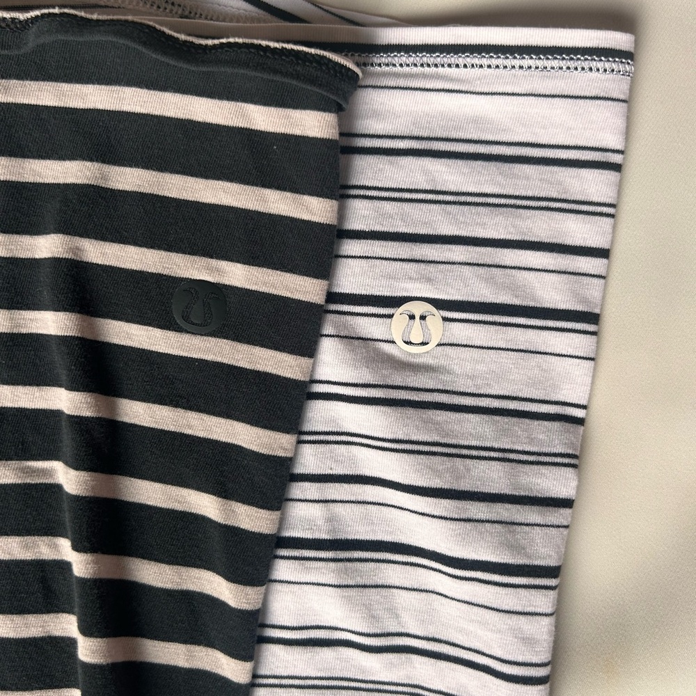 lululemon 2 Black and White Striped Tank Top BUNDLE - Picture 7 of 7
